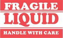 #DL1300 3 x 5&quot; Fragile Liquid
Handle with Care Label