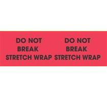 #DL3111 3 x 10&quot; Do Not Break
Stretch Wrap (Flourescent
Red/Black) Label