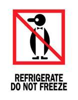 #DL4000 3 x 4&quot; Refrigerate Do Not Freeze (Penguin) Label