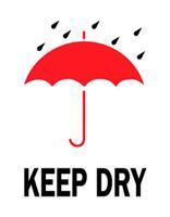 #DL4180 3 x 4&quot; Keep Dry ( Umbrella/Rain) Label