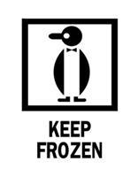 #DL4260 3 x 4&quot; Keep Frozen
(Penguin) Label