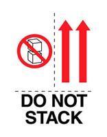 #DL4481 3 x 4&quot; Do Not Stack (Boxes,Arrows) Label