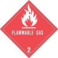 #DL5070 4 x 4&quot; Flammable Gas - Hazard Class 2 Label