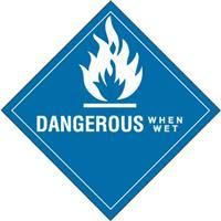 #DL5150 4 x 4&quot; Dangerous When
Wet - Hazard Class 4 Label