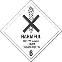 #DL5200 4 x 4&quot; Harmful Keep Away from Foodstuffs - Hazard