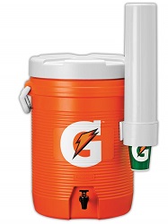 Beverage Cooler With Cup Dispenser, 10 Gal, 
