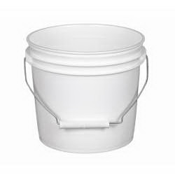 3.5 Gallon White HDPE Pail, 90  mil Wall Thickness, 12.19&quot; D x 