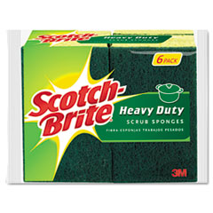 Heavy-Duty Scrub Sponge, 4.5 X 2.7, 0.6&quot; Thick, Yellow/green,