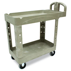 Heavy-Duty Utility Cart, Two-Shelf, 17.13w X 38.5d X