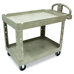 Heavy-Duty Utility Cart, Two-Shelf, 25.9w X 45.2d X