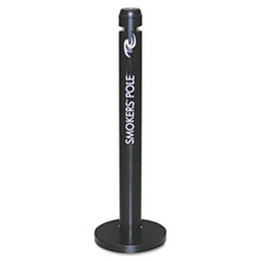 Smoker&#39;s Pole, Round, Steel, 0.9 Gal, Black