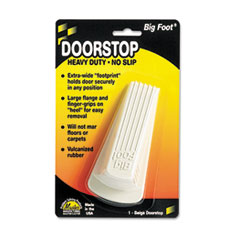 Big Foot Doorstop, No Slip Rubber Wedge, 2.25w X 4.75d X