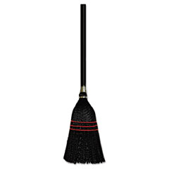Flag Tipped Poly Lobby Brooms,
Flag Tipped Poly Bristles, 38&quot;
Overall Length, Natural/black,
12/carton