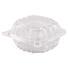 Clearseal Hinged-Lid Plastic Containers, 5.8 X 6 X 3,