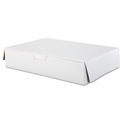 Tuck-Top Bakery Boxes, 19 X 14 X 4, White, 50/carton