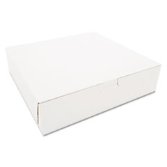 Tuck-Top Bakery Boxes, 10 X 10 X 2.5, White, 250/carton