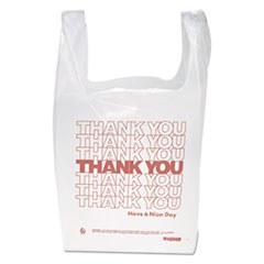 &quot;Thank You&quot; Handled T-Shirt Bag, 0.167 Bbl, 12.5 Microns,