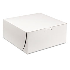 Tuck-Top Bakery Boxes, 9 X 9 X 4, White, 200/carton