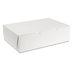 Tuck-Top Bakery Boxes, 14 X 10 X 4, White, 100/carton