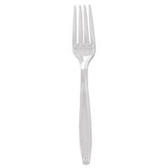 Guildware Heavyweight Plastic Cutlery, Forks, Clear,