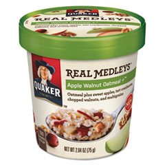Real Medleys Oatmeal, Apple Walnut Oatmeal+, 2.64 Oz Cup,