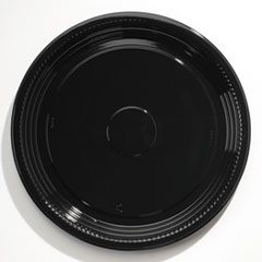 Caterline Casuals Thermoformed Platters, 18&quot; Diameter, Black,