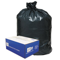 Linear Low-Density Can Liners,
60 Gal, 0.9 Mil, 38&quot; X 58&quot;,
Black, 100/carton