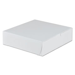 Tuck-Top Bakery Boxes, 9 X 9 X 2.5, White, 250/carton