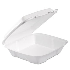 Foam Hinged Lid Container, Performer Perforated Lid, 9 X