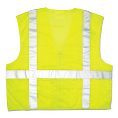 Luminator Safety Vest, Lime Green W/stripe, Large