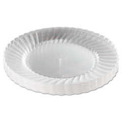 Classicware Plastic Plates, 9&quot; Dia, Clear, 12 Plates/pack