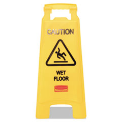 Caution Wet Floor Sign, 11 X 12 X 25, Bright Yellow