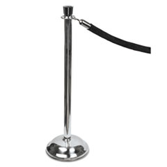 Crowd Control Posts, Chrome, 41&quot; High, Silver, 2/box
