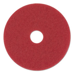 Buffing Floor Pads, 13&quot; Diameter, Red, 5/carton