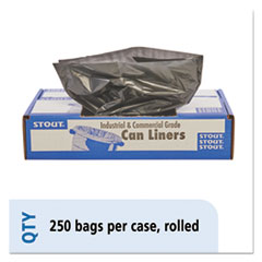 Total Recycled Content Plastic
Trash Bags, 10 Gal, 1 Mil, 24&quot;
X 24&quot;, Brown/black, 250/carton