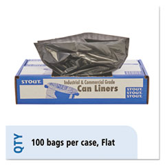 Total Recycled Content Plastic
Trash Bags, 45 Gal, 1.5 Mil,
40&quot; X 48&quot;, Brown/black,
100/carton