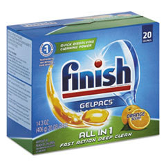 Dish Detergent Gelpacs, Orange Scent, 20 Gelpacs/box, 8