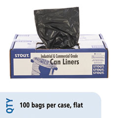 Total Recycled Content Plastic
Trash Bags, 60 Gal, 1.5 Mil,
36&quot; X 58&quot;, Brown/black,
100/carton