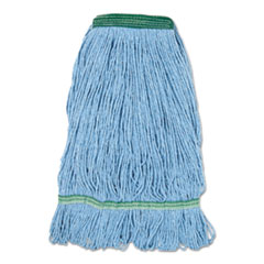 Super Loop Wet Mop Head,
Cotton/synthetic Fiber, 1&quot;
Headband, Medium Size, Blue