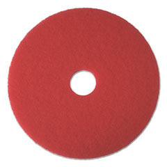 Buffing Floor Pads, 20&quot; Diameter, Red, 5/carton