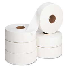 Jumbo Roll Bath Tissue, Septic Safe, 2 Ply, White, 2000 Ft, 6