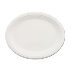 Classic Paper Dinnerware, Oval Platter, 9.75 X 12.5, White,