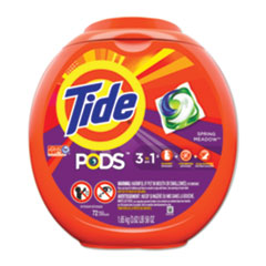 Detergent Pods, Spring Meadow Scent, 72 Pods/pack, 4
