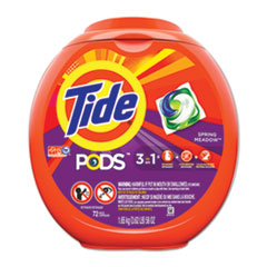 Detergent Pods, Spring Meadow Scent, 72 Pods/pack