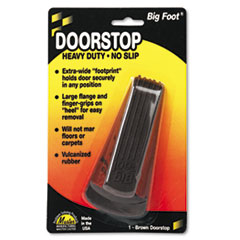Big Foot Doorstop, No Slip Rubber Wedge, 2.25w X 4.75d X