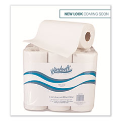 Kitchen Roll Towels, 2 Ply, 11 x 9, White, 72 Sheets/Roll, 6