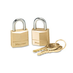 Three-Pin Brass Tumbler Locks, 3/4&quot; Wide, 2 Locks And 2 Keys,