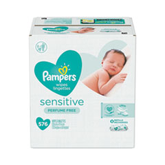 Sensitive Baby Wipes, White, Cotton, Unscented, 72/pack, 8