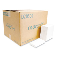 Morsoft Dispenser Napkins, 1-Ply, 6 X 13.5, White,