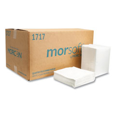 Morsoft Dinner Napkins, 1-Ply, 15 X 17, White, 250/pack, 12